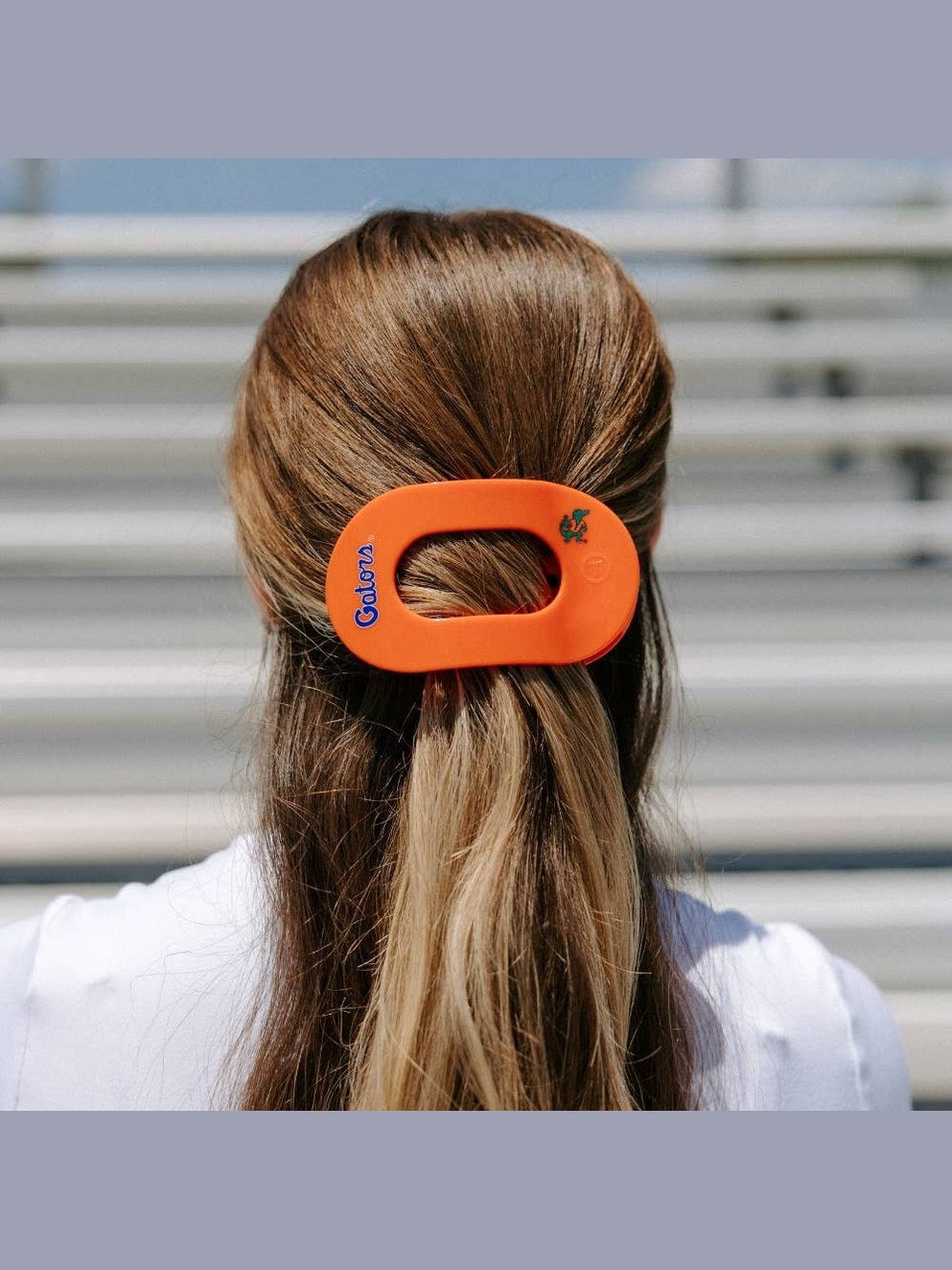 Flat Round Hair Clip | Large | Go Gators!
