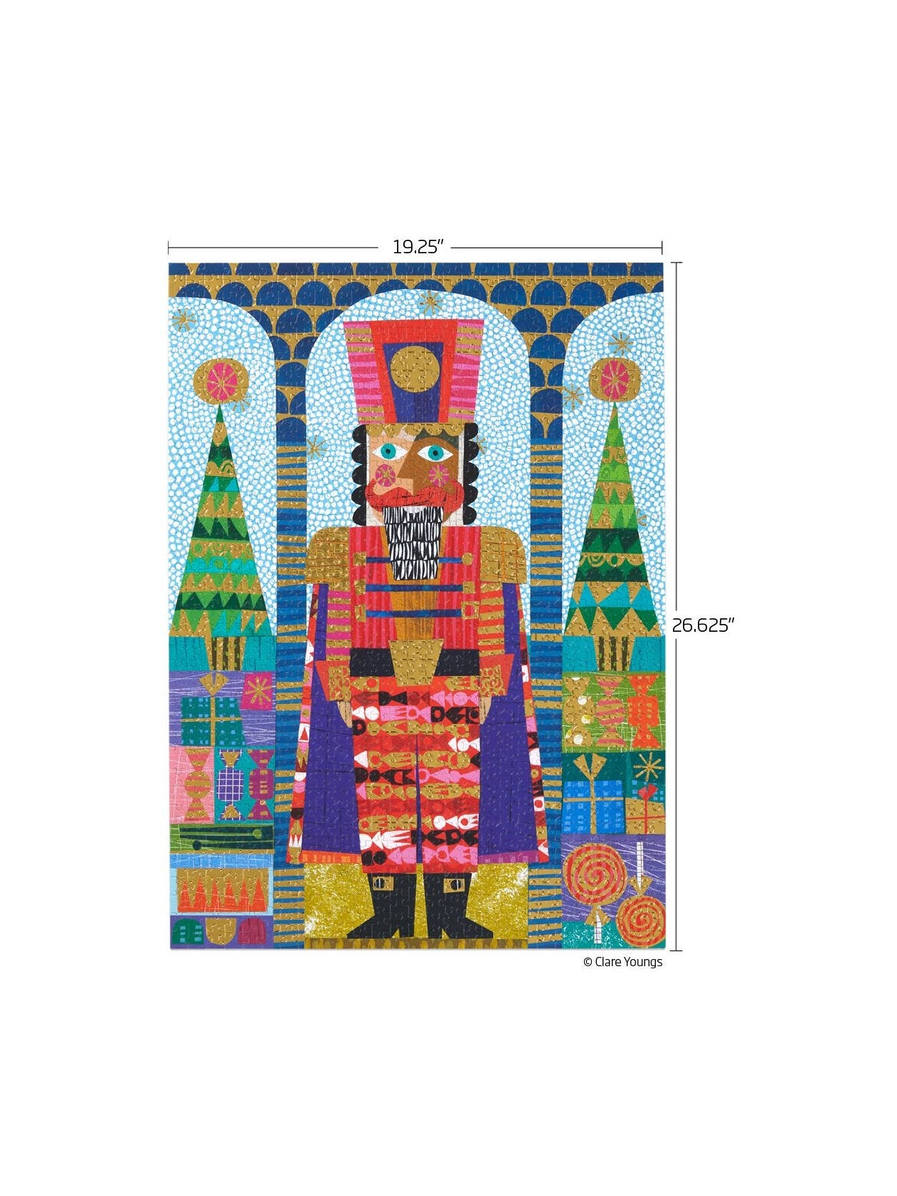 Festive Nutcracker Gold Foil 1000 Piece Holiday Puzzle
