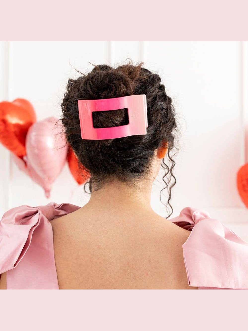 Flat Rectangle Hair Clip | Large | Kiss & Tell