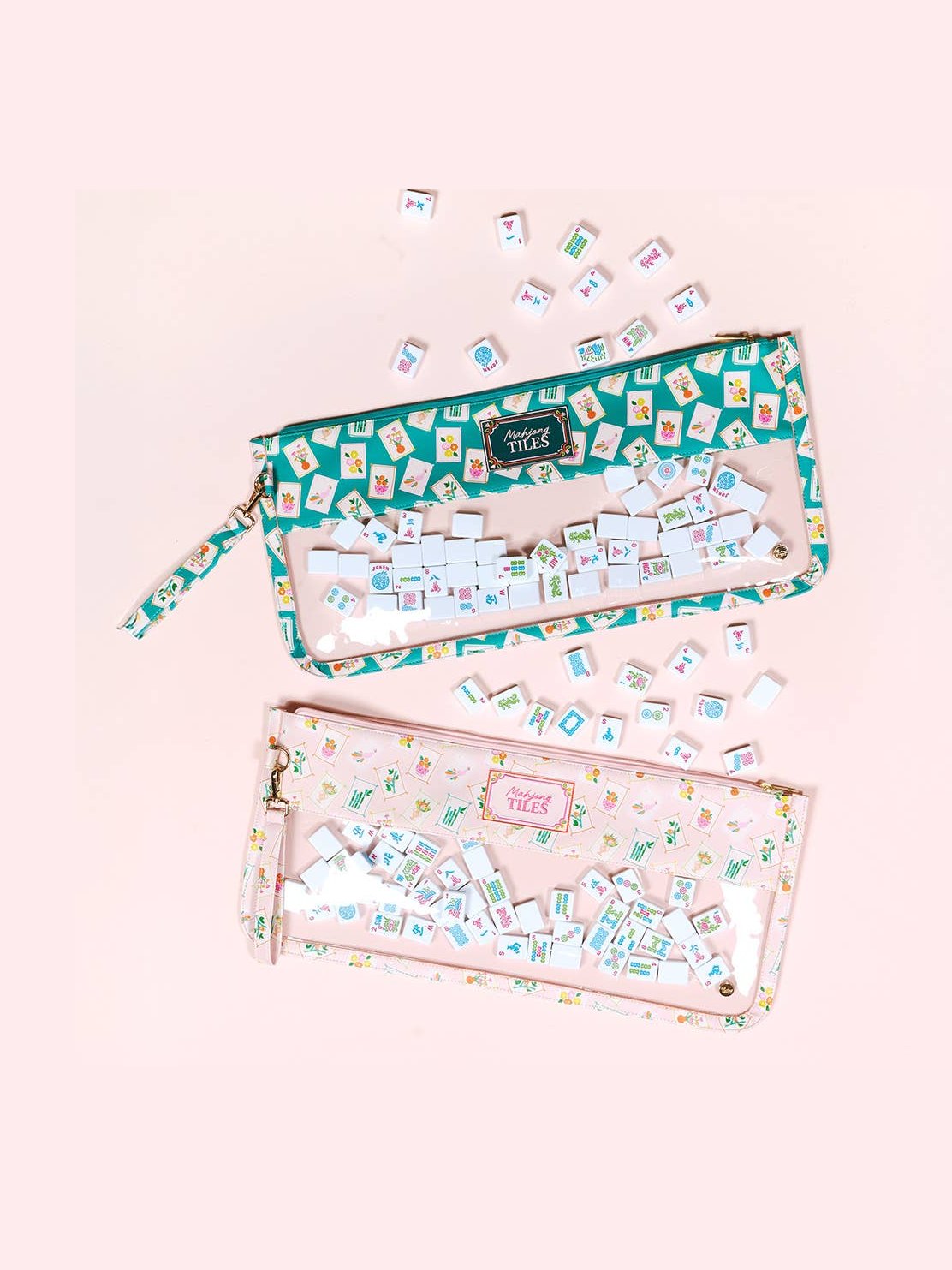Mahjong Tile Keeper Pouch–It's Mahj Time Pink