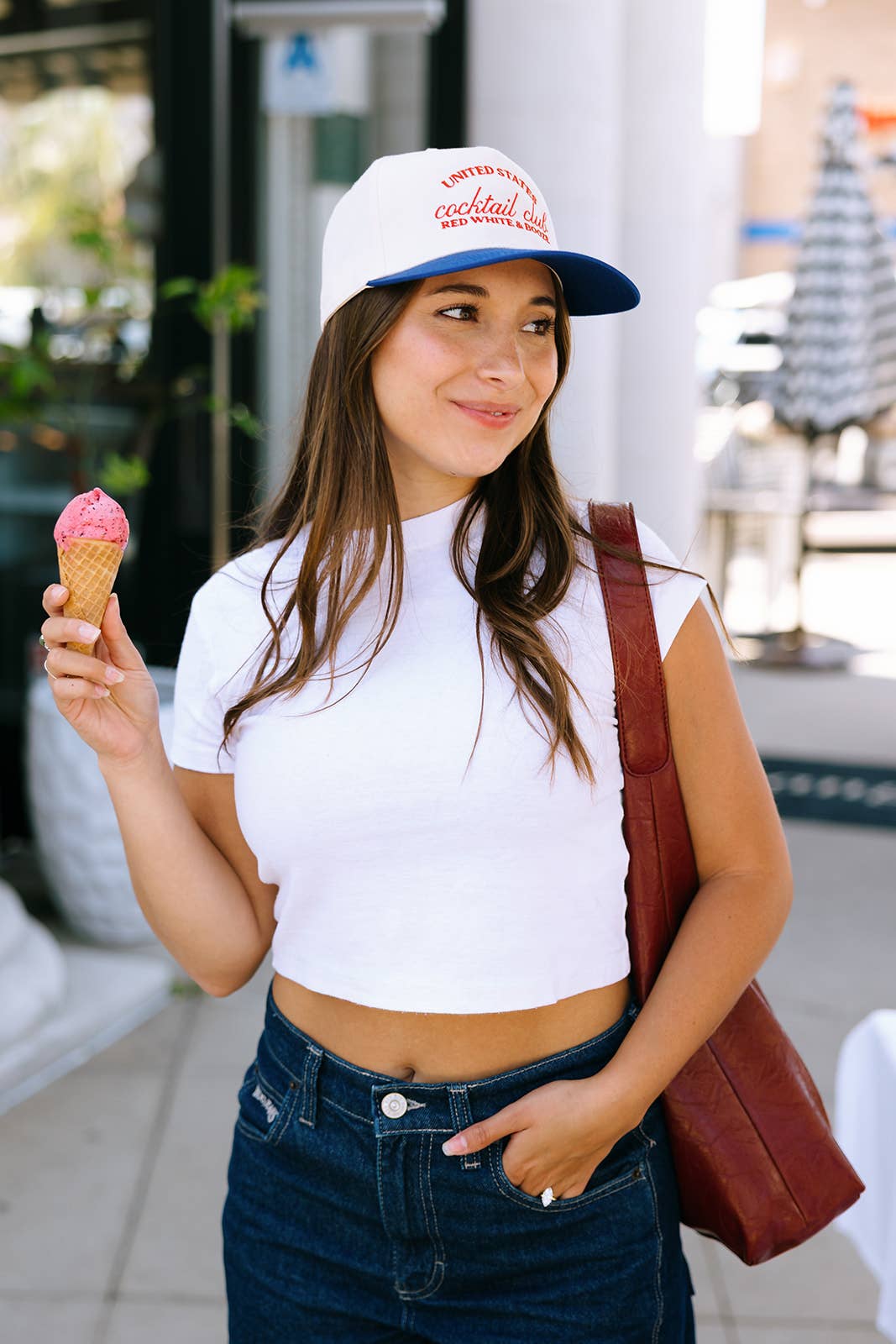 United States Cocktail Club- Royal/Natural 4th Of July Hat