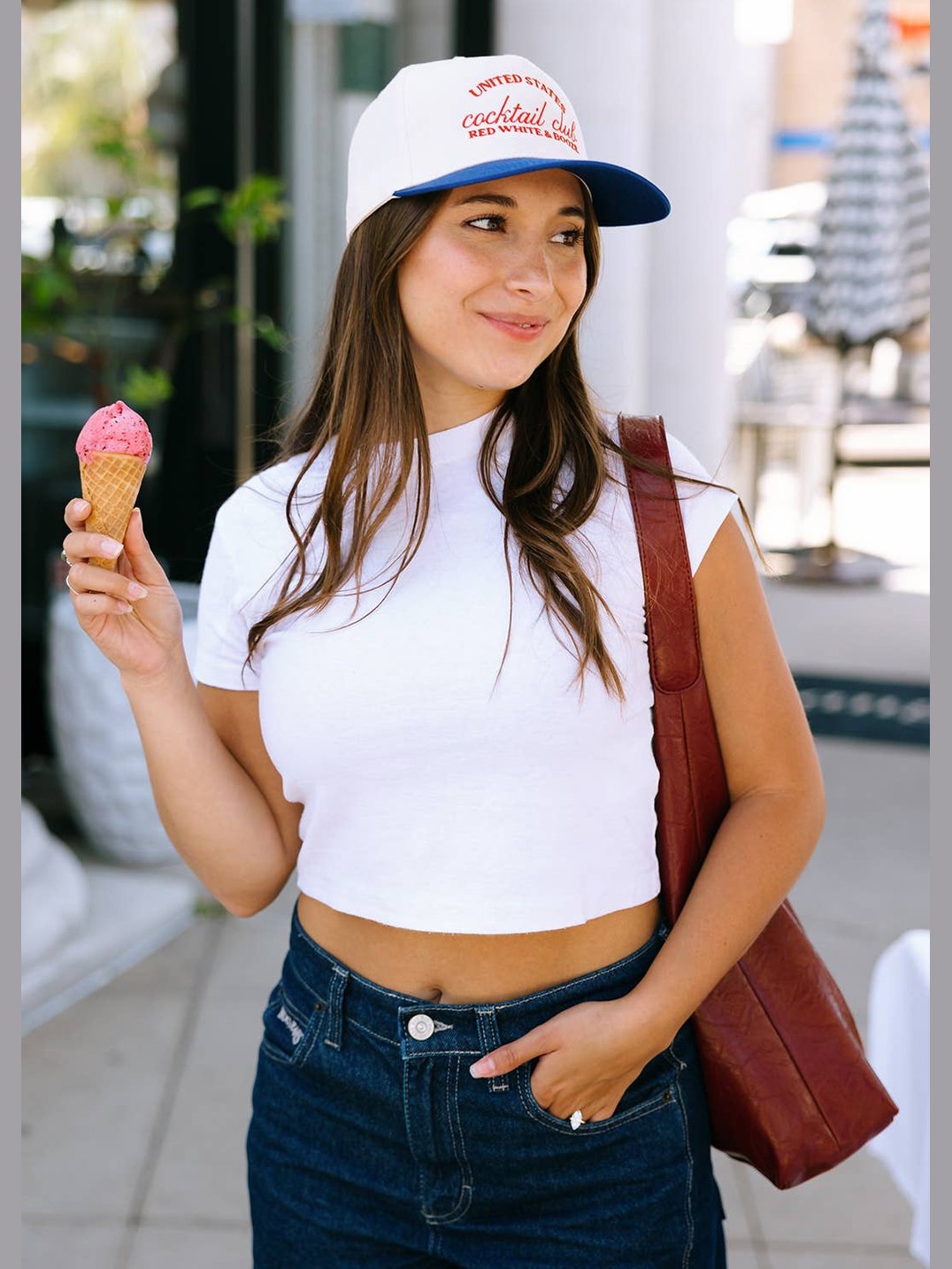 United States Cocktail Club- Royal/Natural 4th Of July Hat
