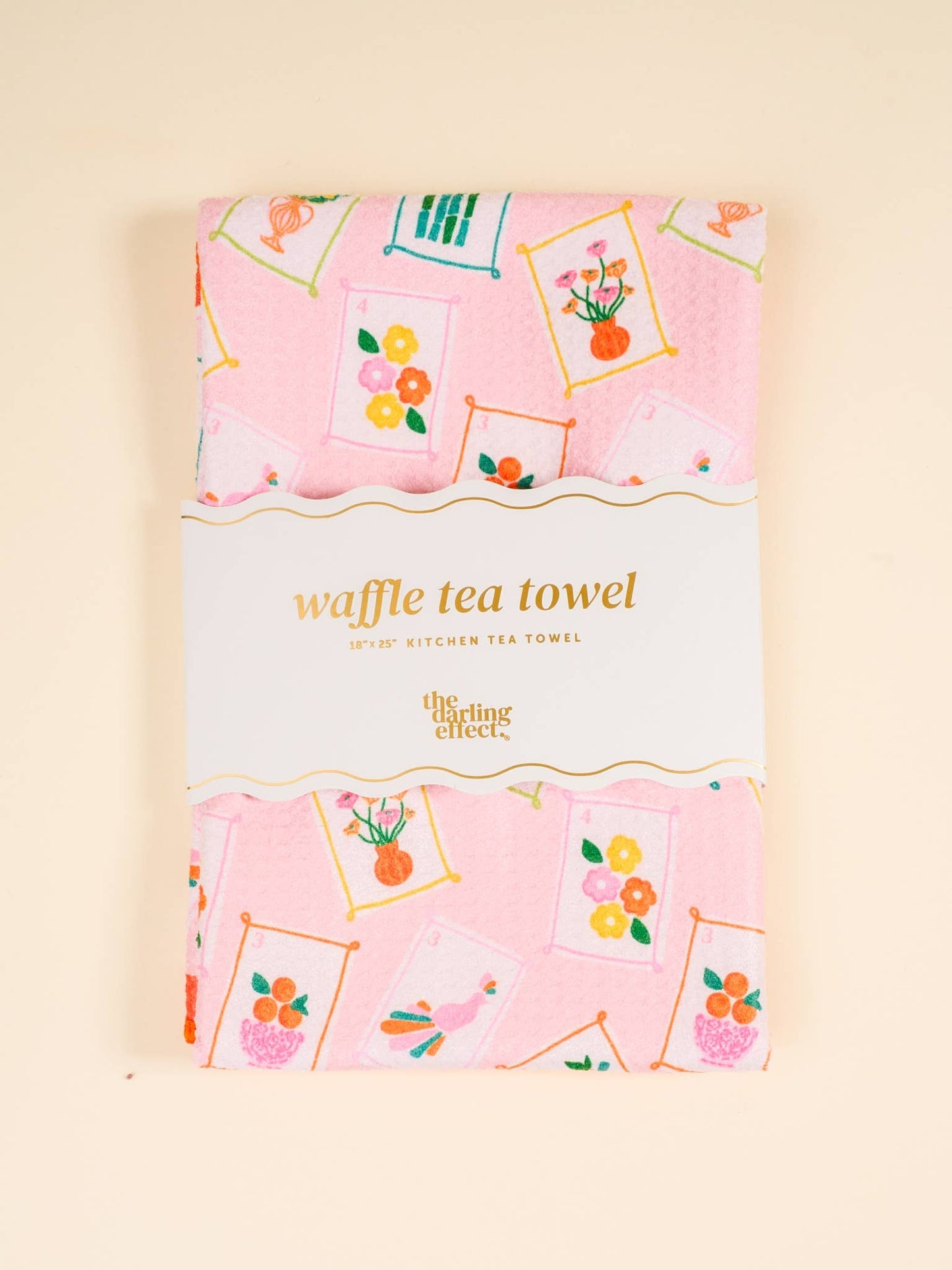 Waffle Tea Towel–It's Mahj Time