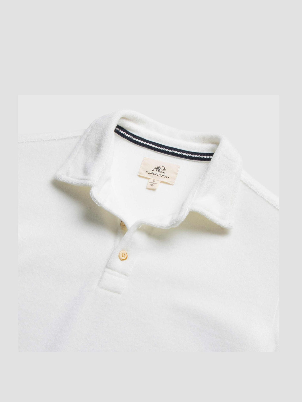 Ryan Towel Terry S/S Polo - Brilliant White