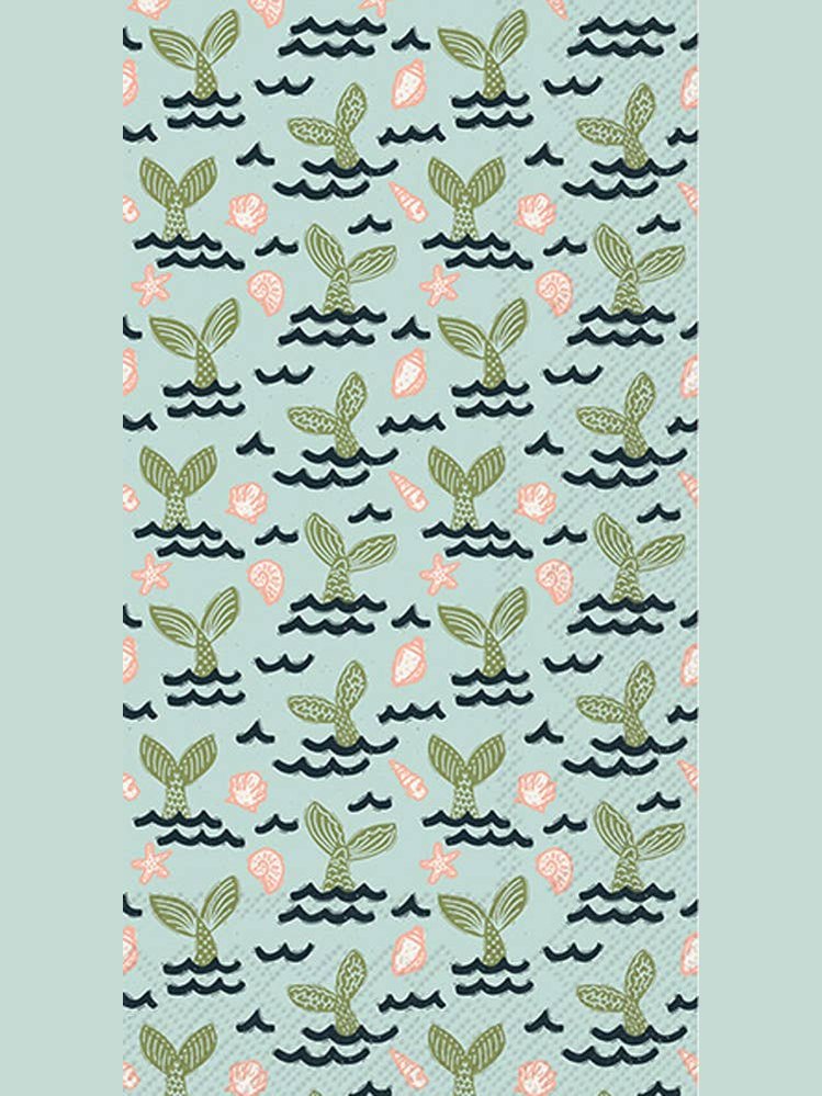 Paper Guest Towel Pack of 16 Mermaid Tails