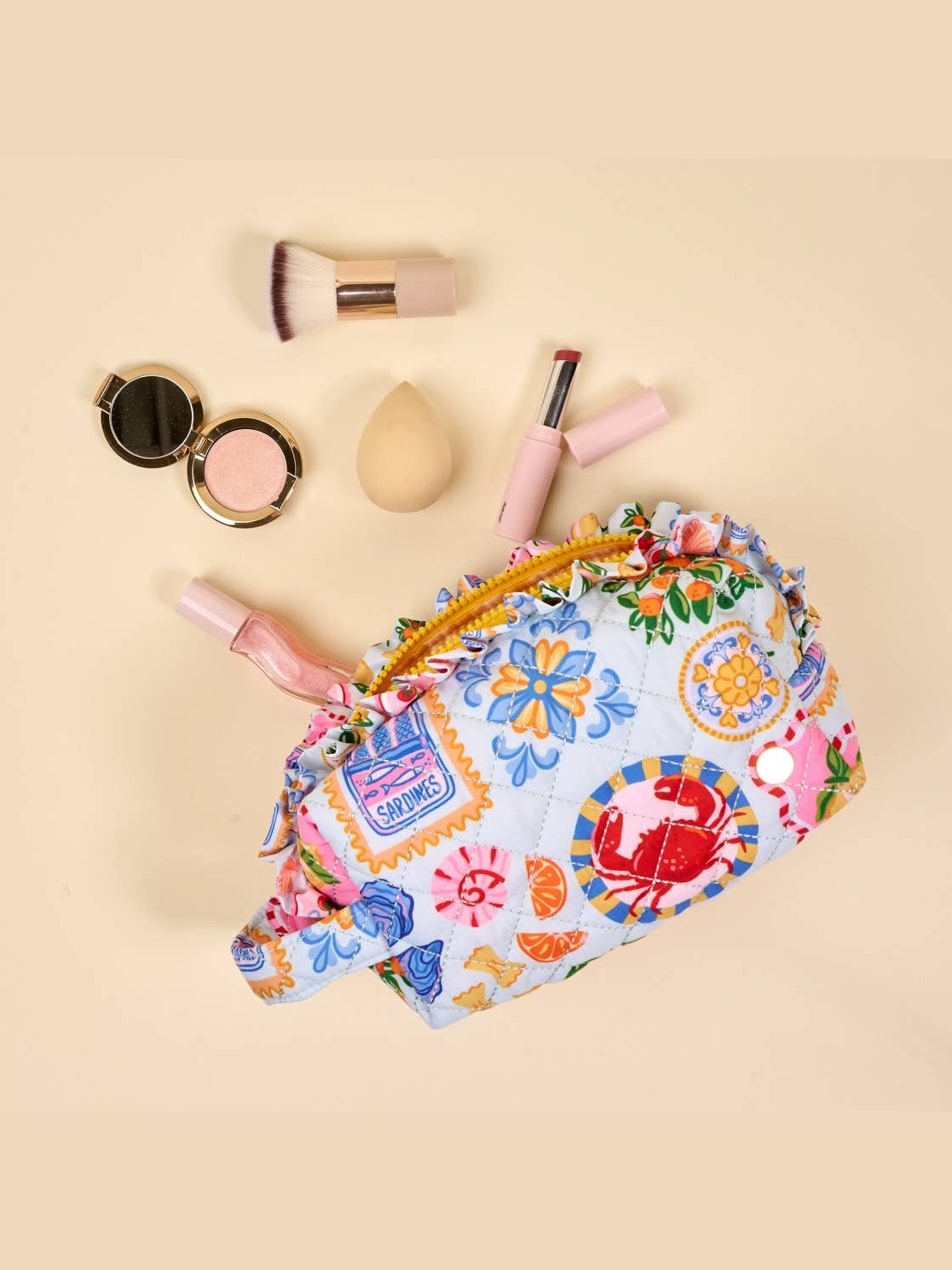 Essentials Quilted Cosmetic Pouch–Ciao Bella