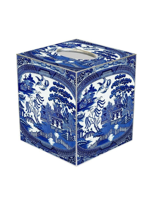 Blue Willow Tissue Box Cover