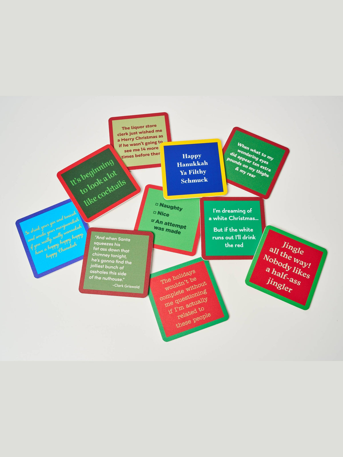 COASTER Xmas Punctuation | Funny Party Gift | Home Bar Decor