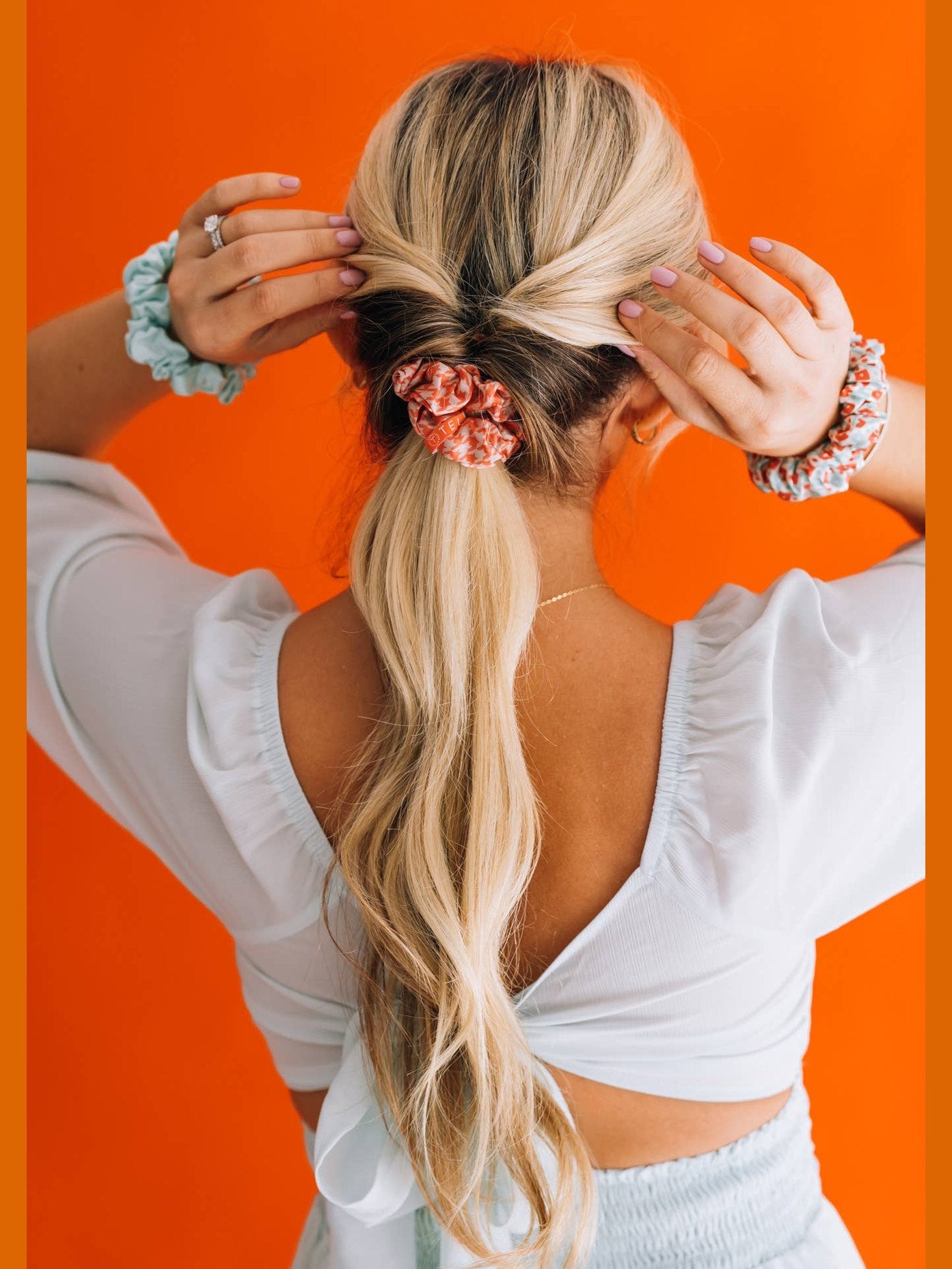 Hair Scrunchie | Large | Calming Coral