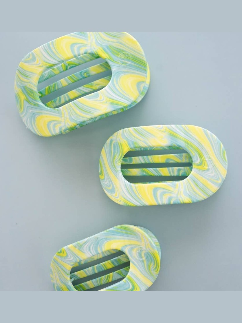 By the Sea Shore | Medium | Flat Round Hair Clip