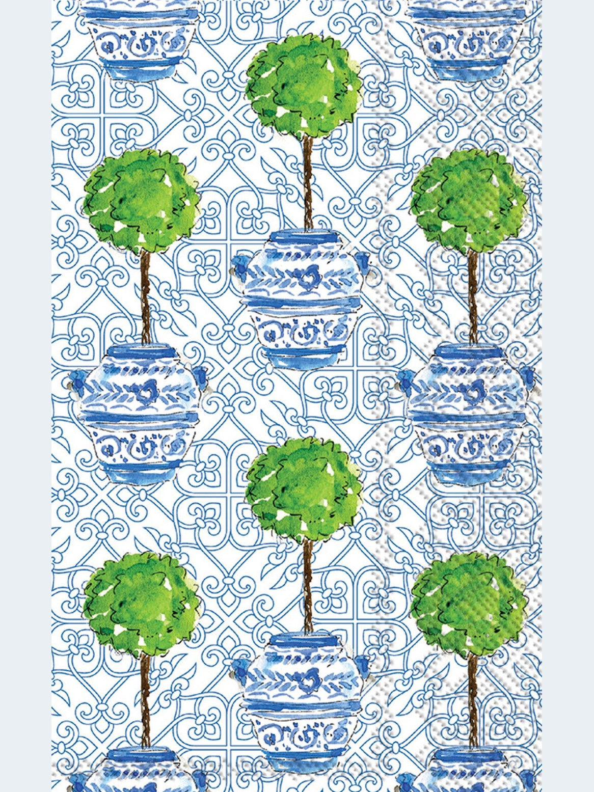 Paper Guest Towels 16 count Blue Topiary