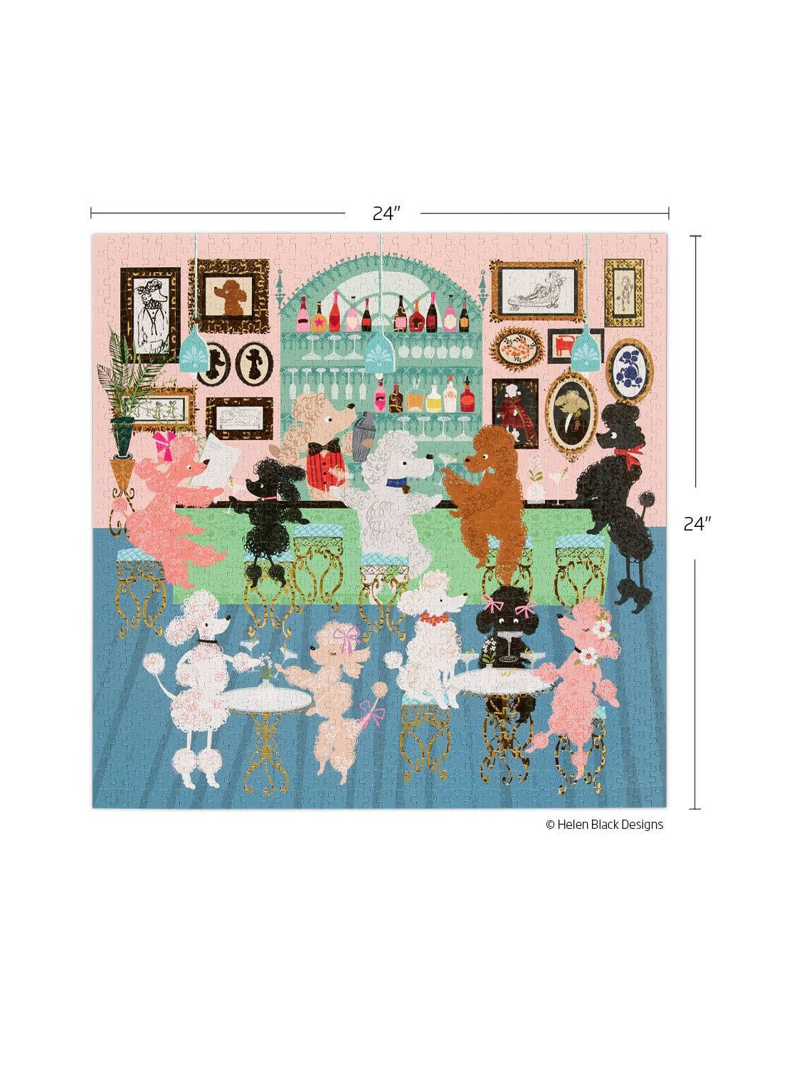 Poodle Martini Lounge 1000 Piece Puzzle