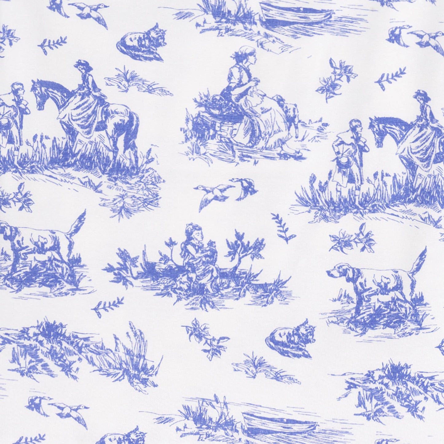 Toile de Jouy Stroller Blanket (Bamboo)