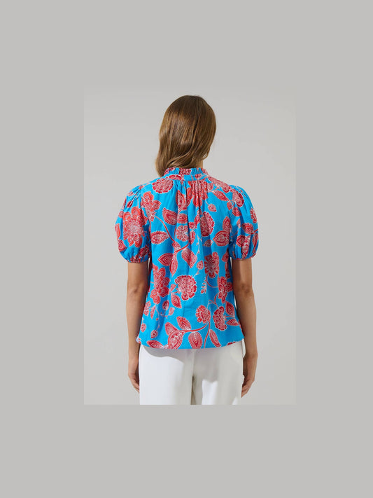 Ripon Floral Close to You Split Neck Top