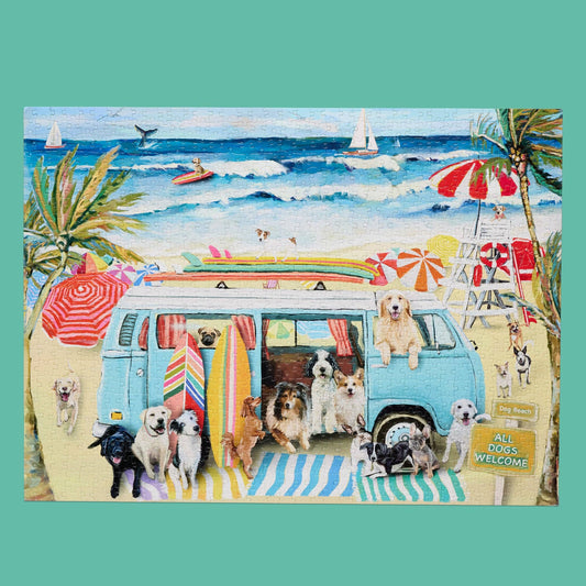Doggie Surf School 1000 Piece Puzzle Summer Gift