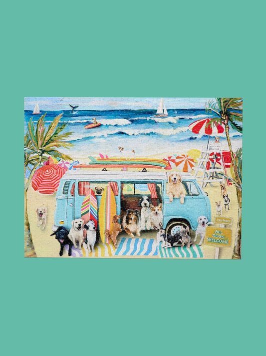 Doggie Surf School 1000 Piece Puzzle Summer Gift