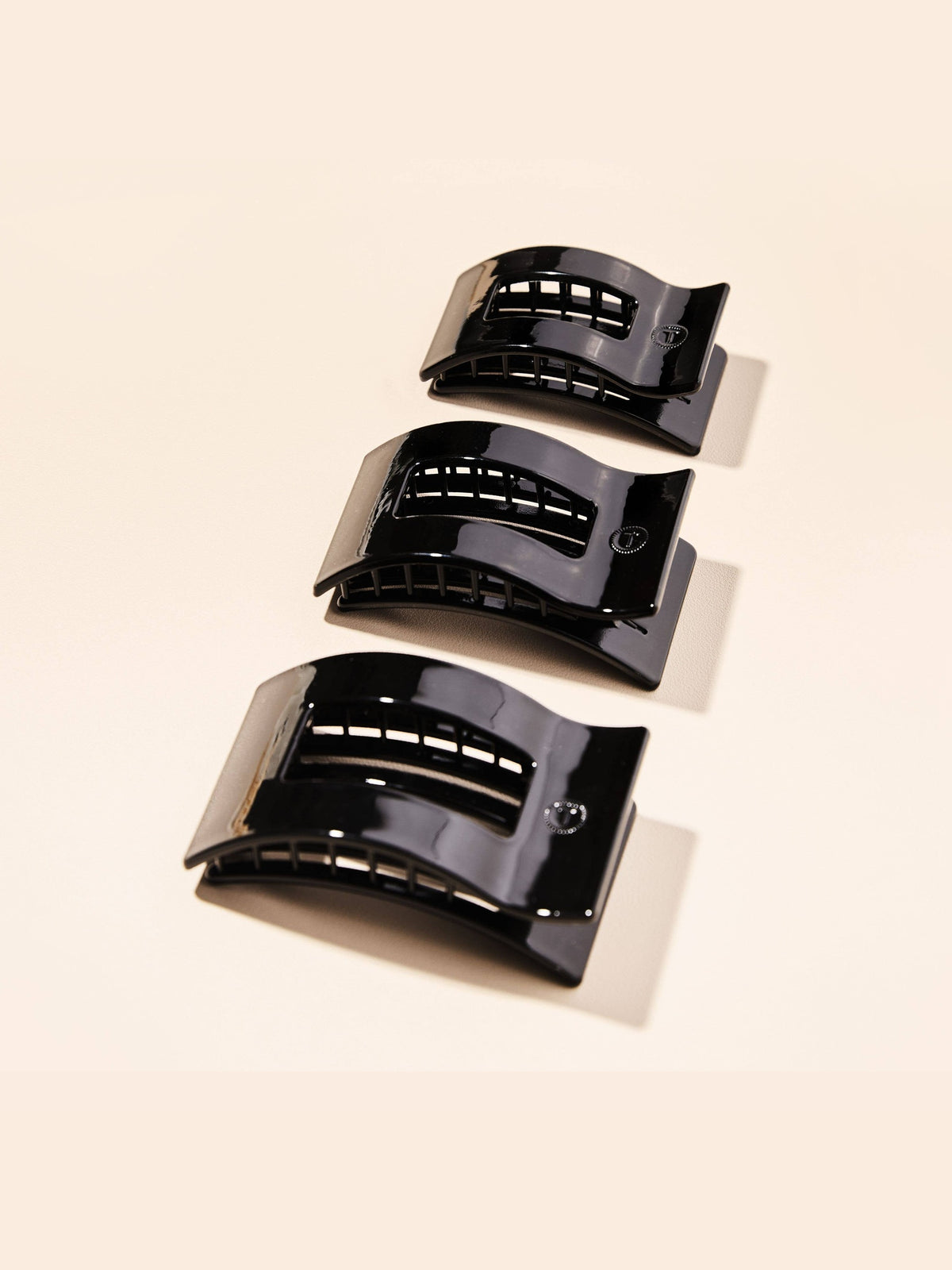 Flat Rectangle Hair Clip | Small | Jet Black