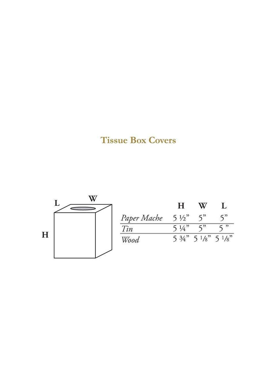 Green Toile Tissue Box Cover