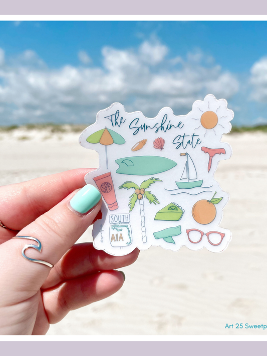 Sunshine State Sticker, Florida Sticker