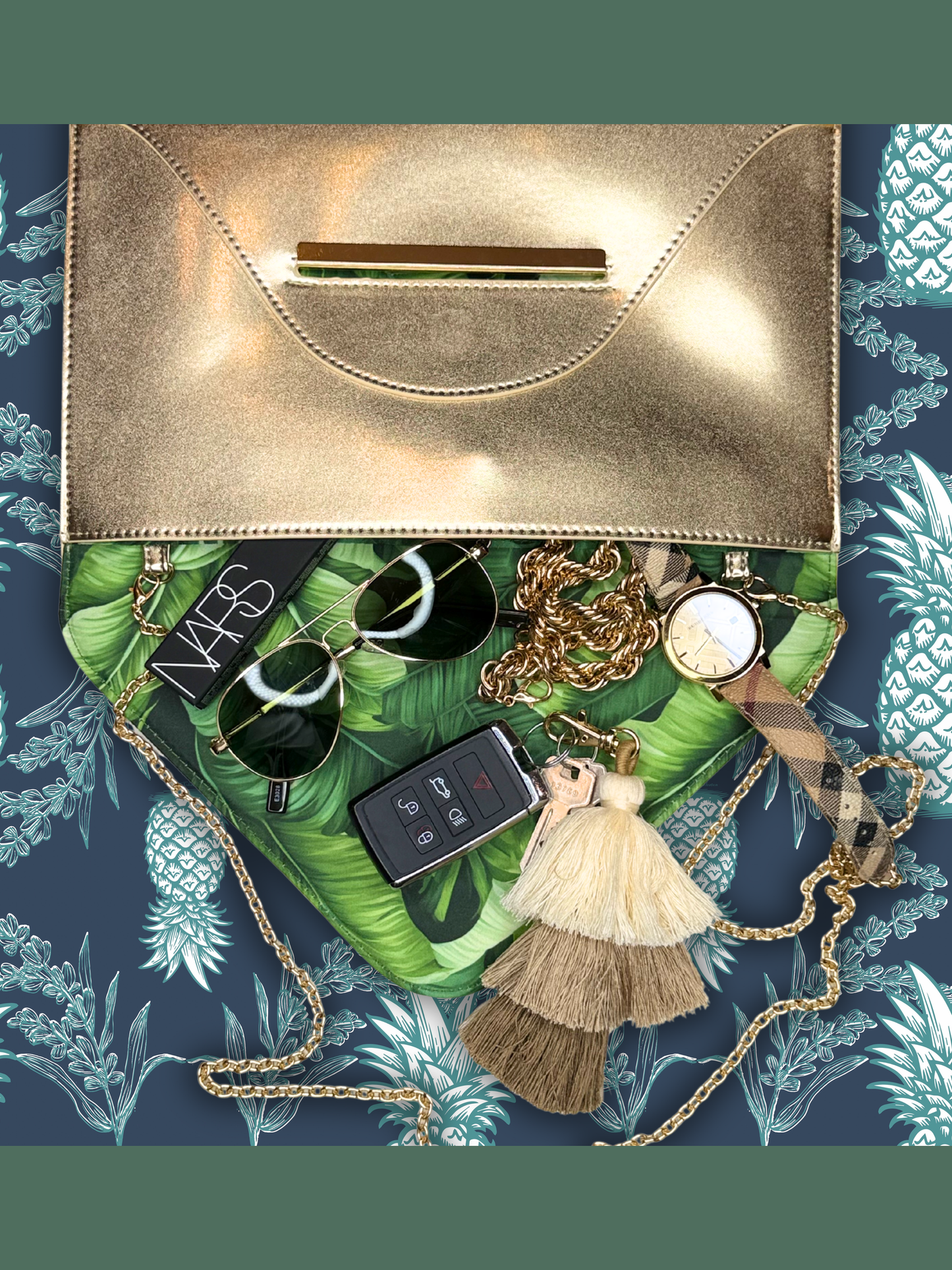 Society Clutch- Gold