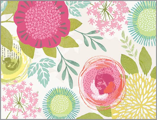 Blank Note Card - Blossoms & Blooms