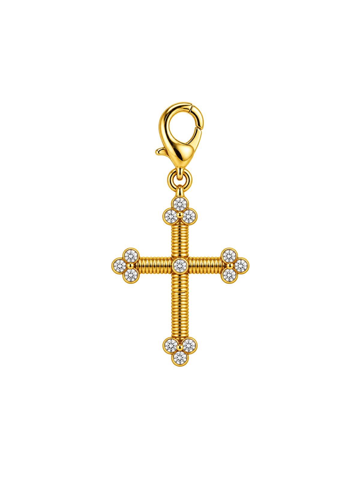 Crystal Border Cross Charm