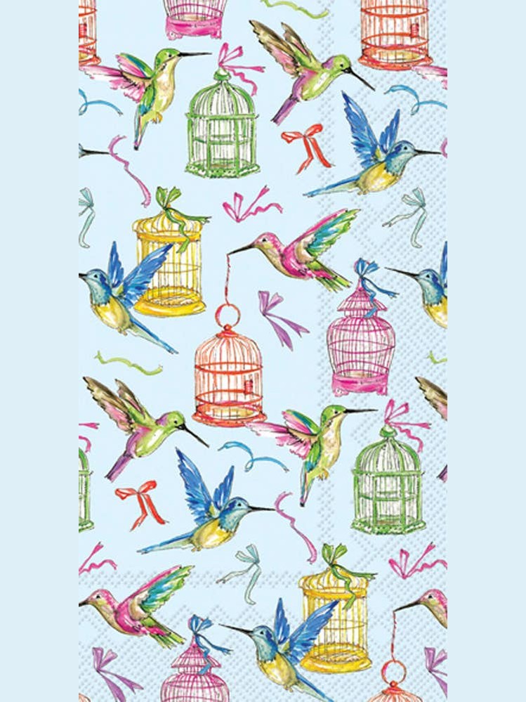 Paper Guest Towels 16 Count Birds And Cages Rosanne Beck