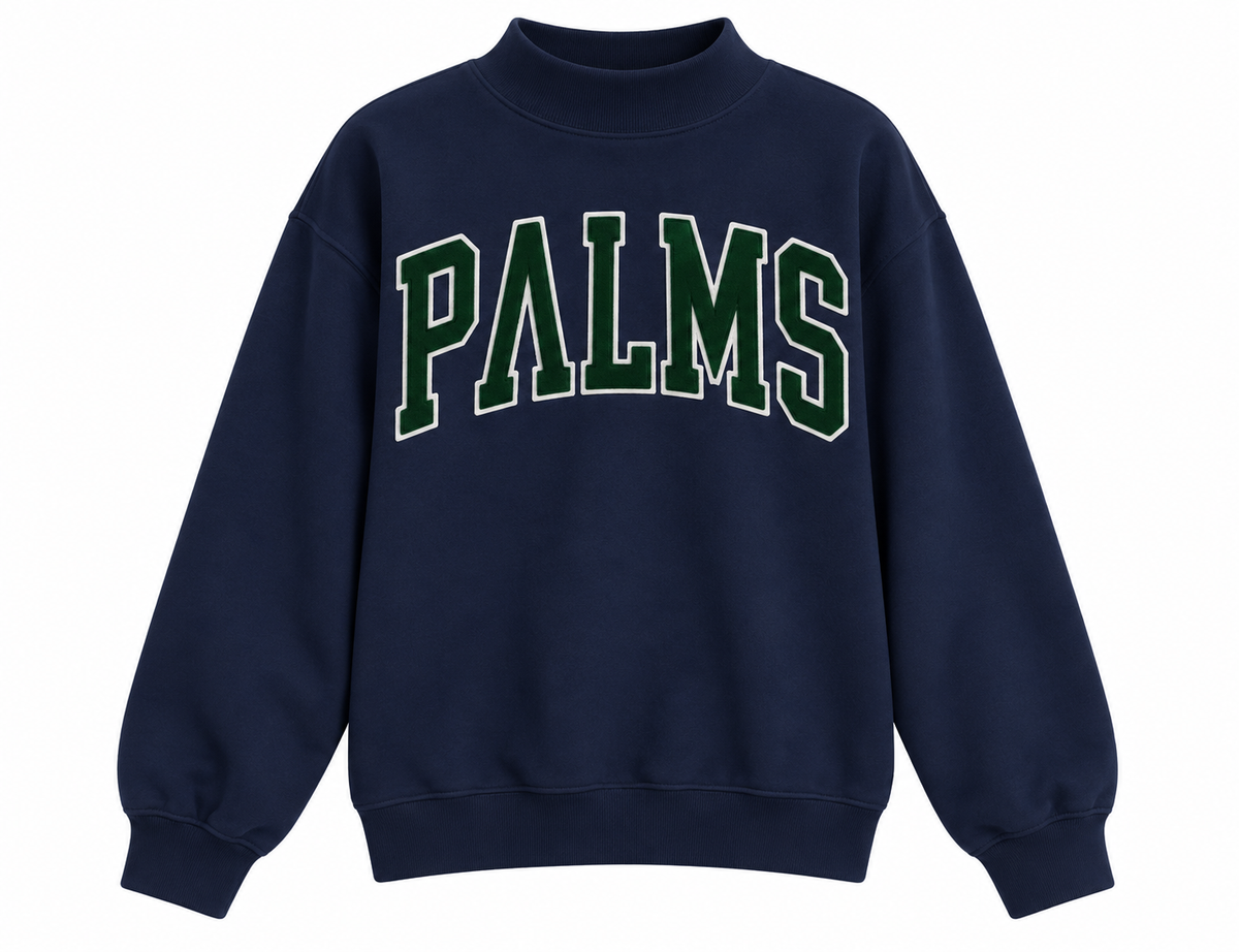 Palms Mock Neck - Navy