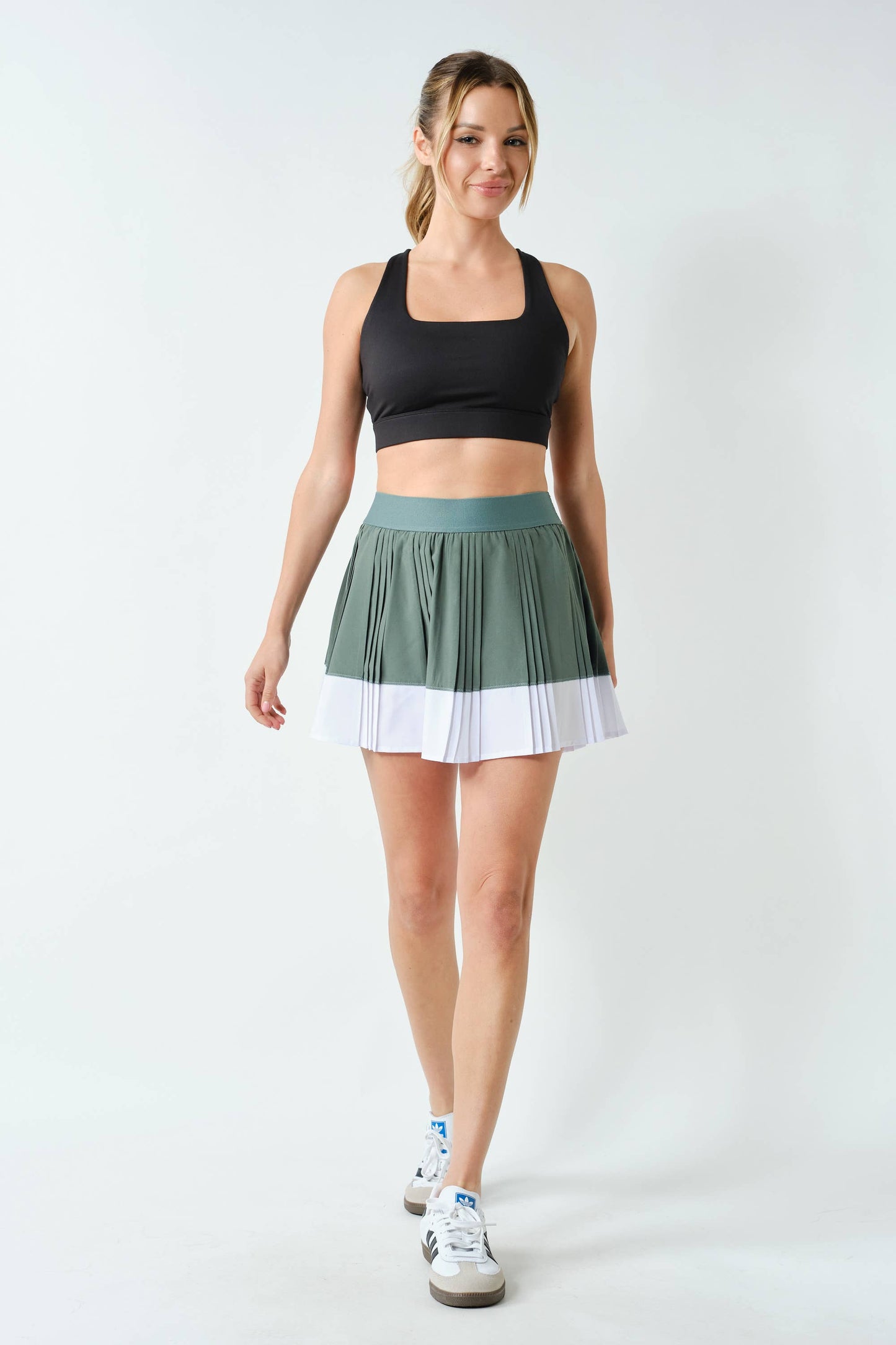 Set Point Colorblock Pleated Skort