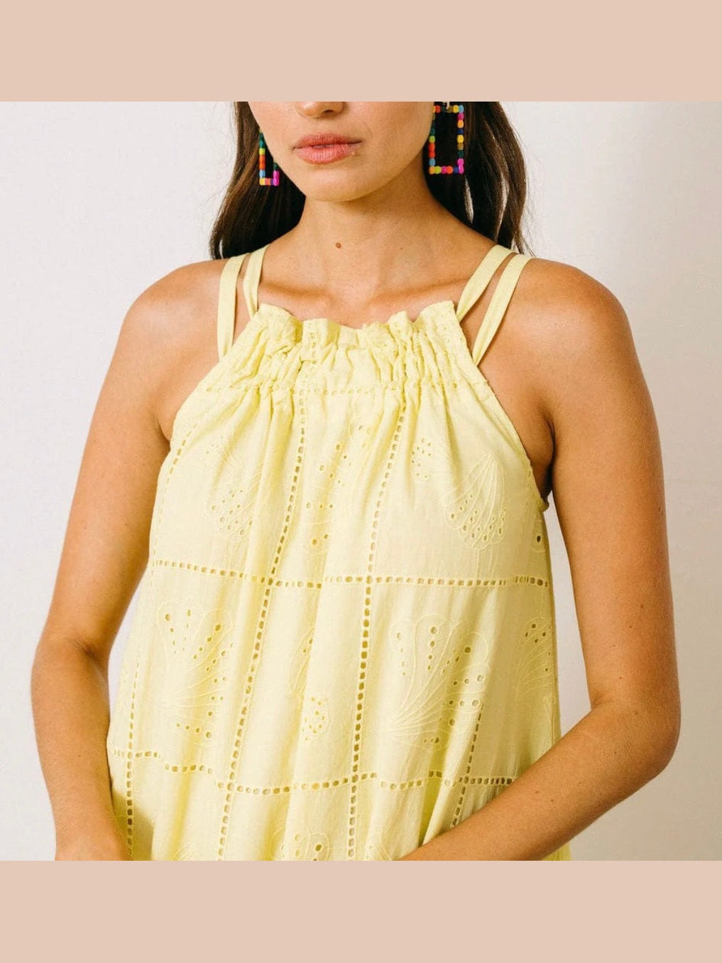 Lemonade Shell Cotton Eyelet Camilla Dress