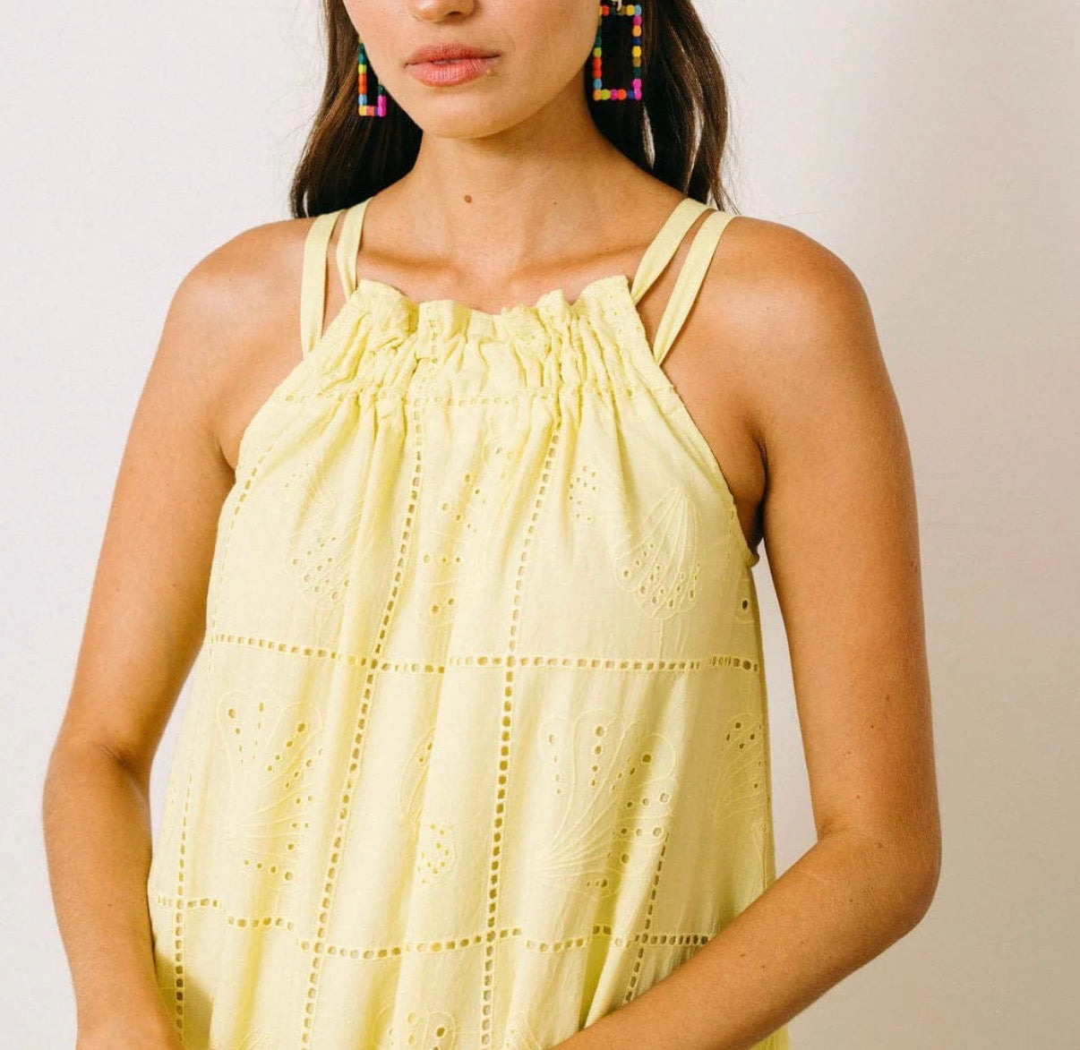 Lemonade Shell Cotton Eyelet Camilla Dress