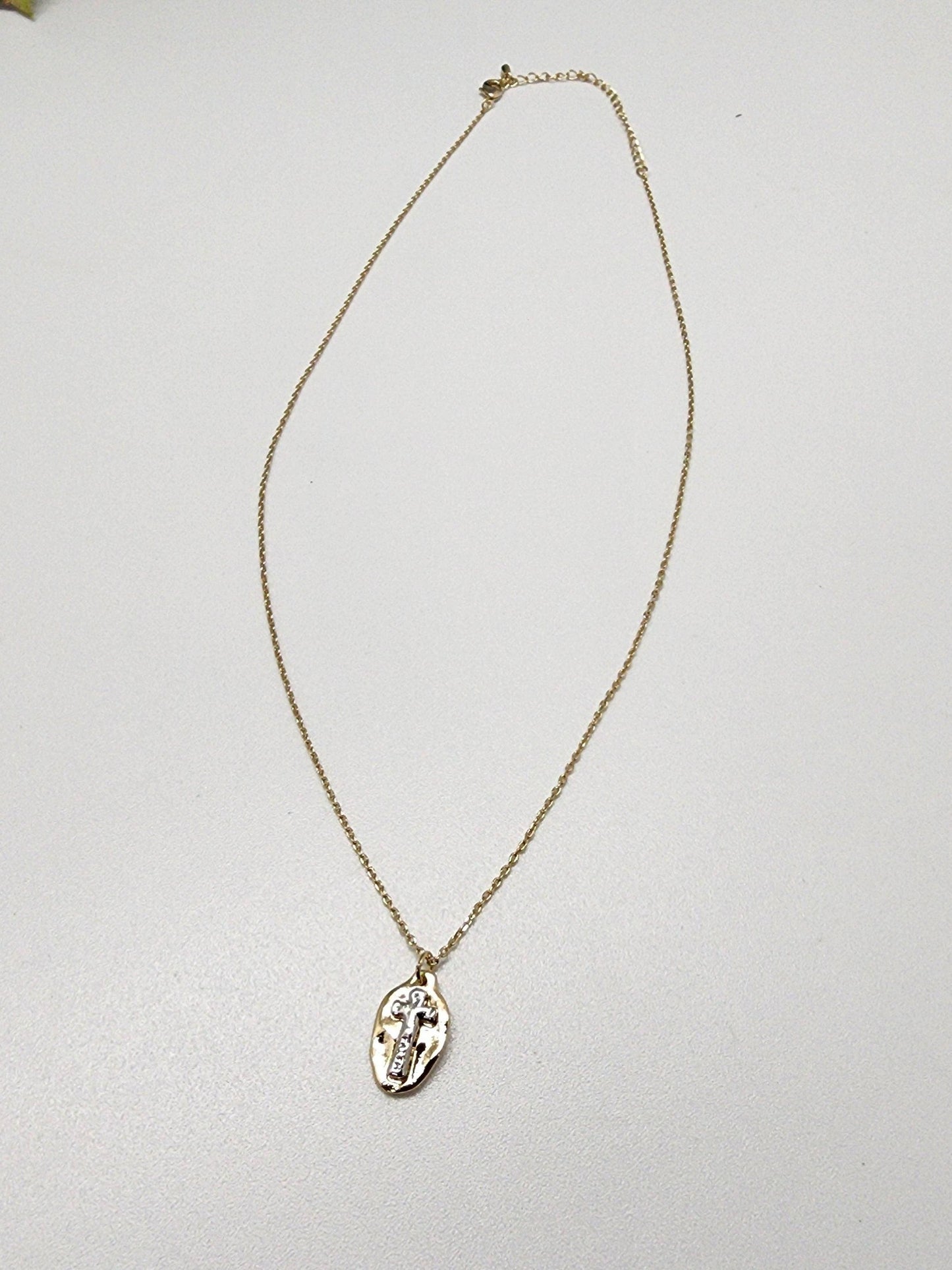 Faith Two Tone Cross Necklace