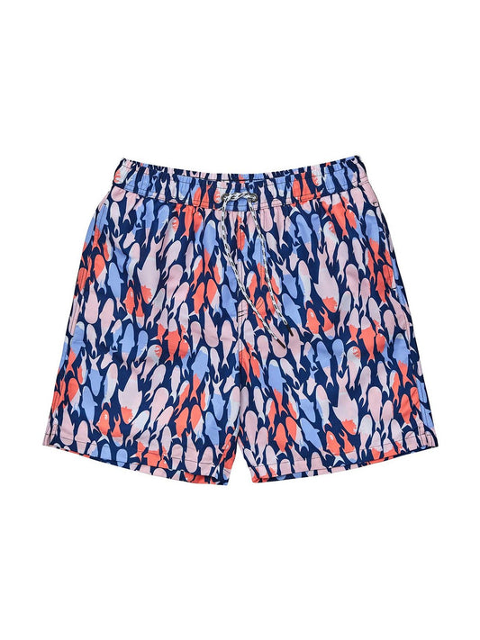Mens Fish Frenzy Volley Board Shorts