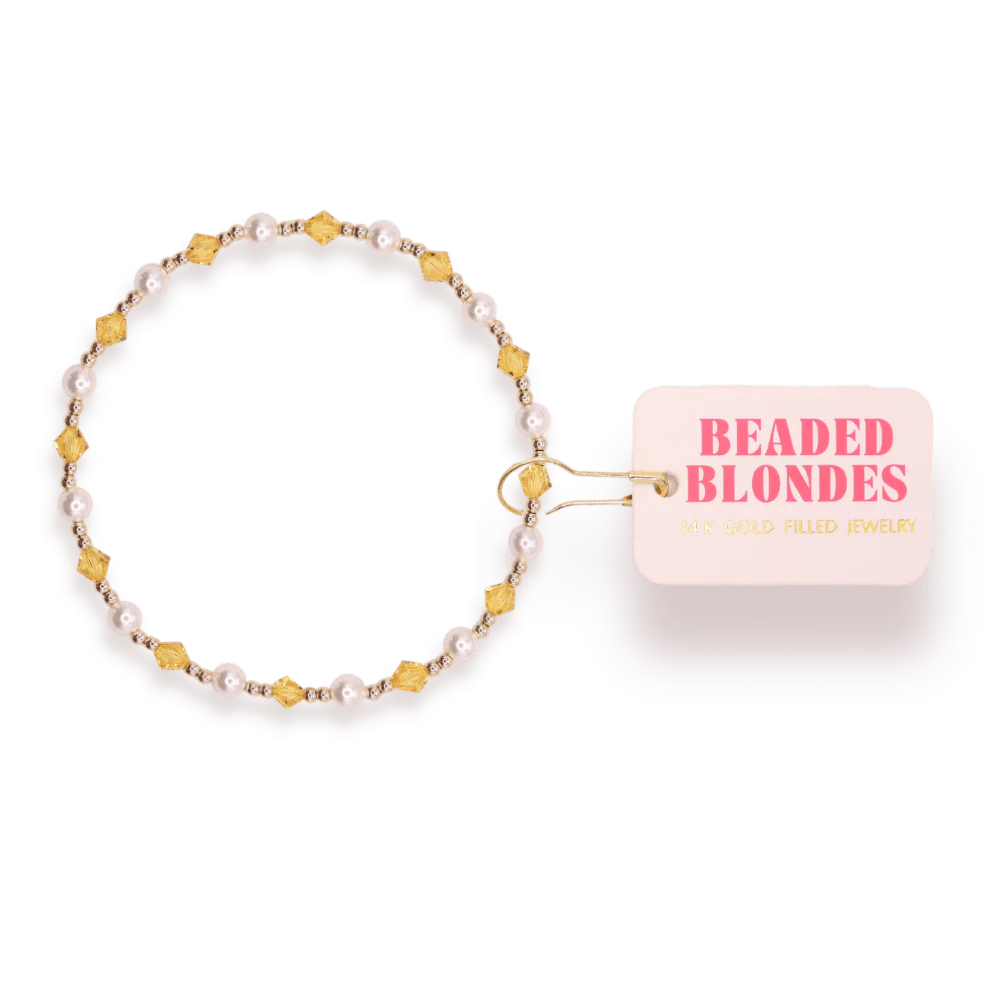 June Bracelet - Yellow Pearl
