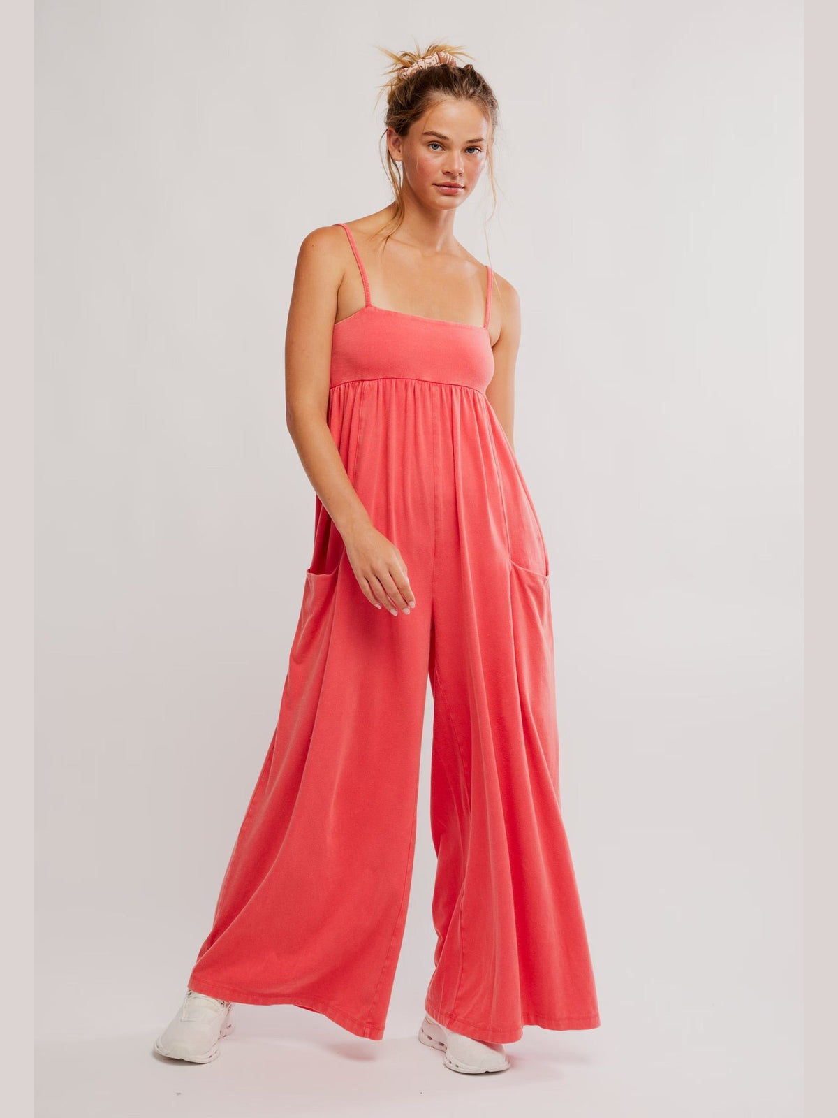 Hot Shot Strappy Onesie - Grapefruit