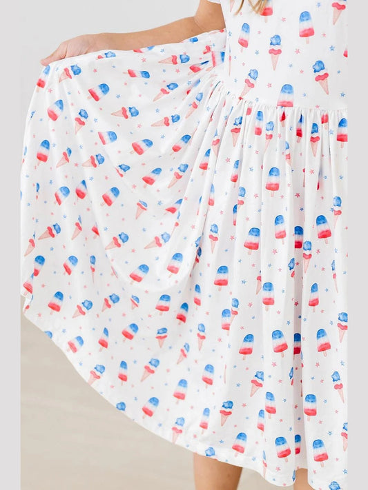 Summer Sweets Flutter Sleeve Twirl Dress