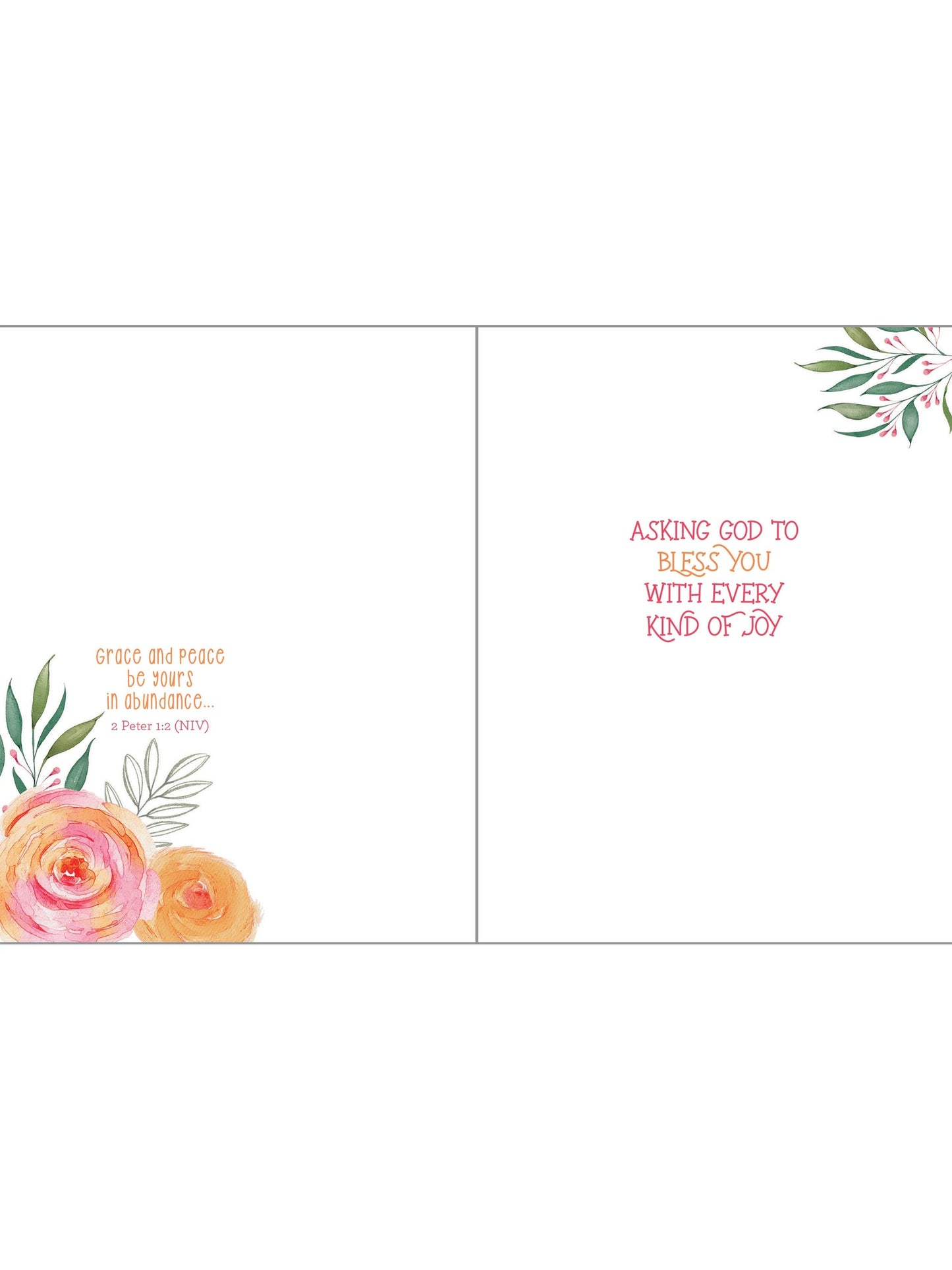 With Scripture Birthday Greeting Card - Corner Blooms