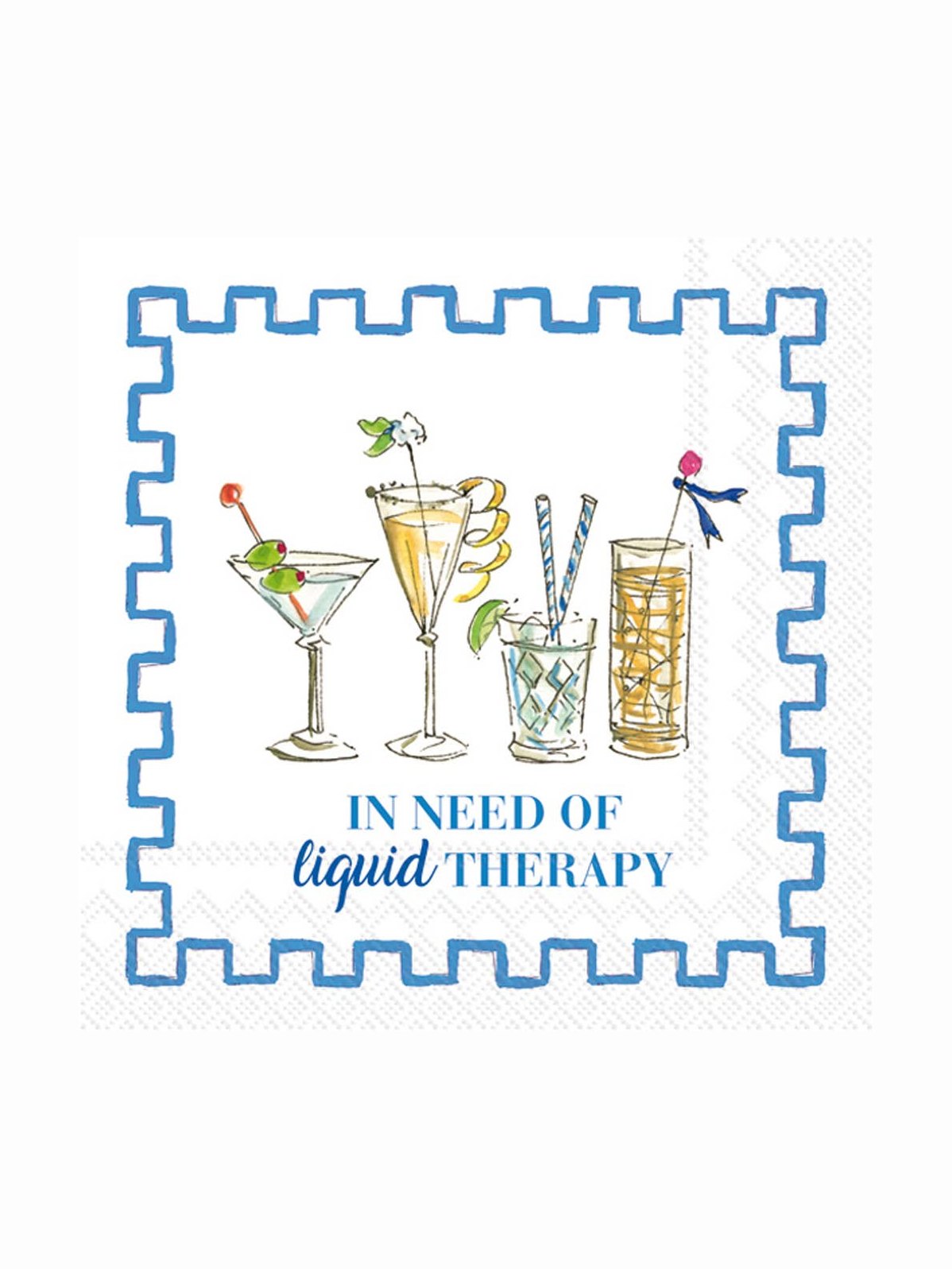 Paper Cocktail Napkin Pack of 20 Rosanne Beck Liquid Therapy