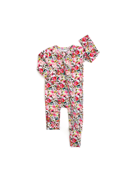Eloise Ruffle E Zip Bamboo Baby Outfit Sleepies Little
