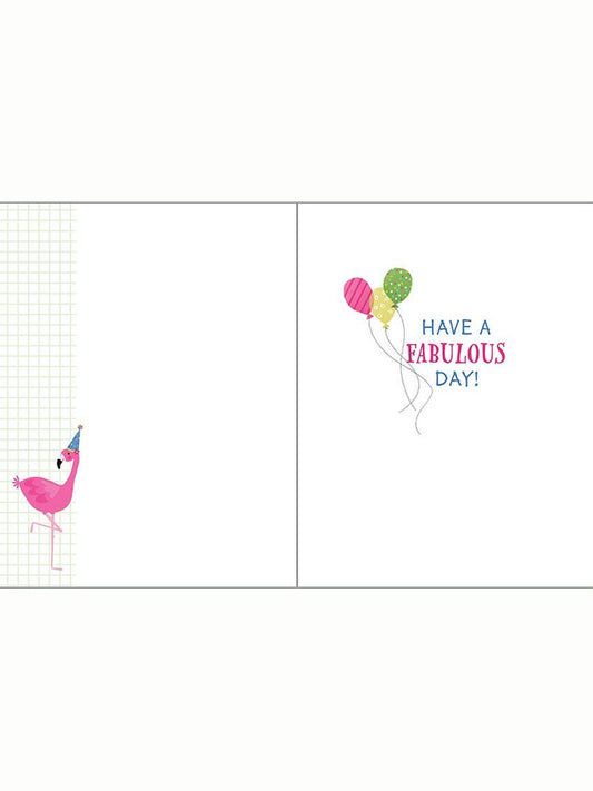 Birthday Card - Flamingo