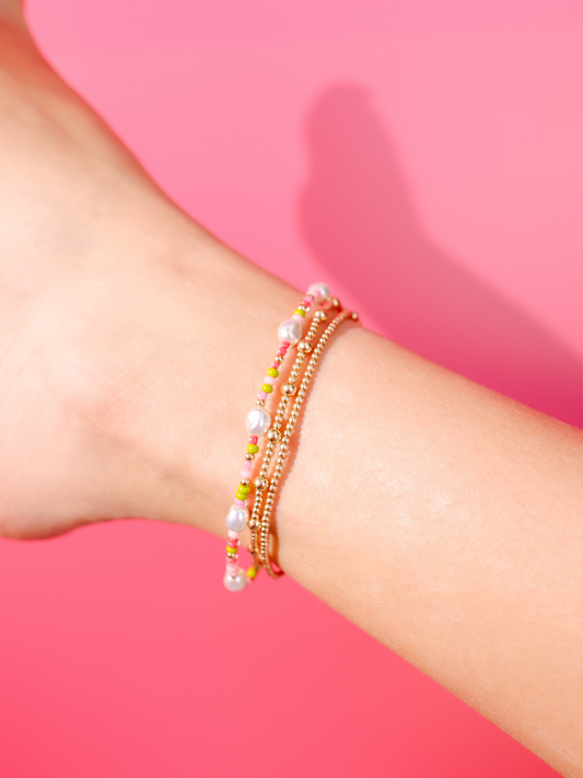 Watermelon Sprinkle Pearl Anklet