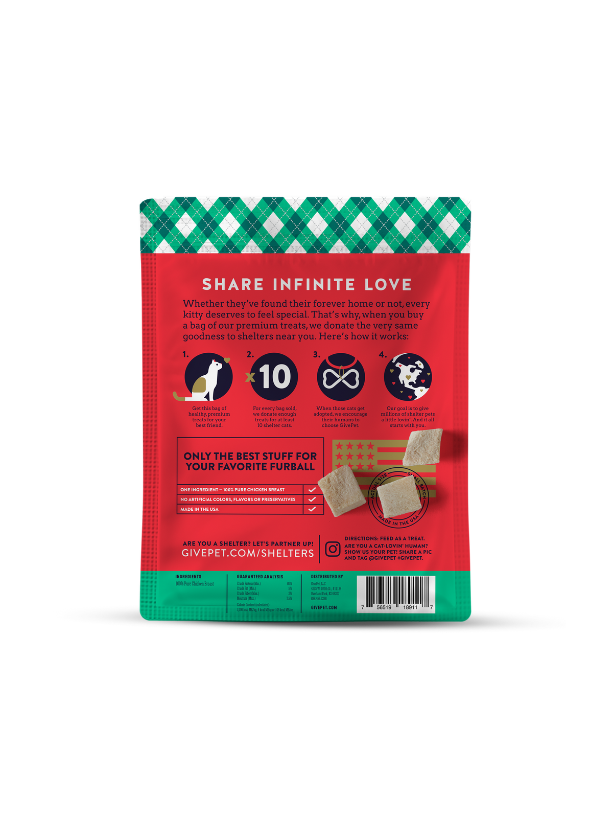 GivePet Santa Claws Freeze Dried Christmas Cat Treats