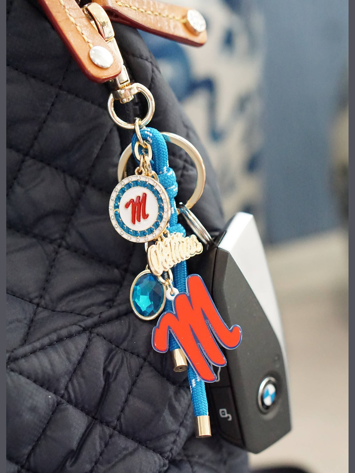 Ole Miss Rebels Cluster Bag Charm in Red