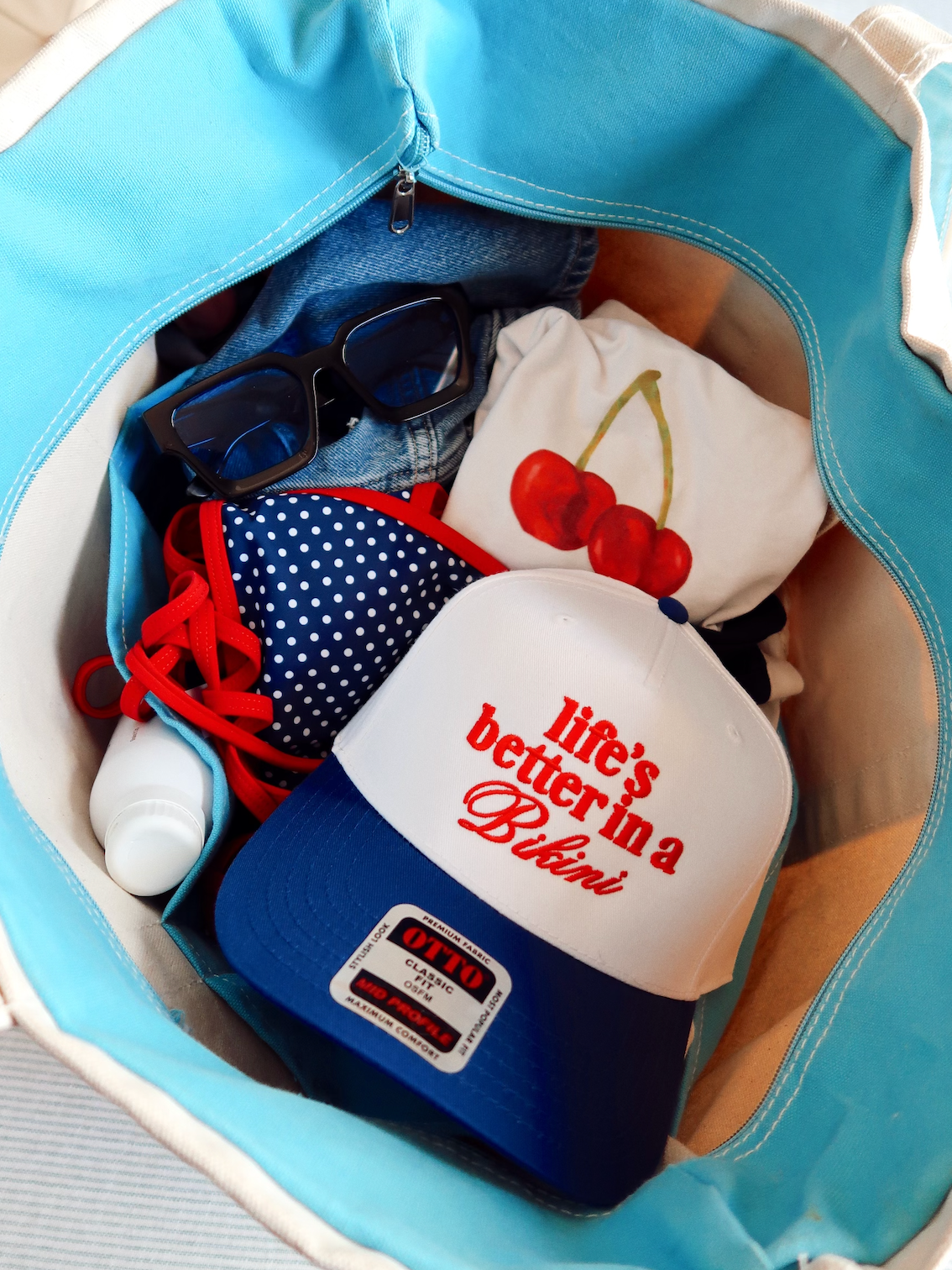 Life's Better In A Bikini Royal/White Hat