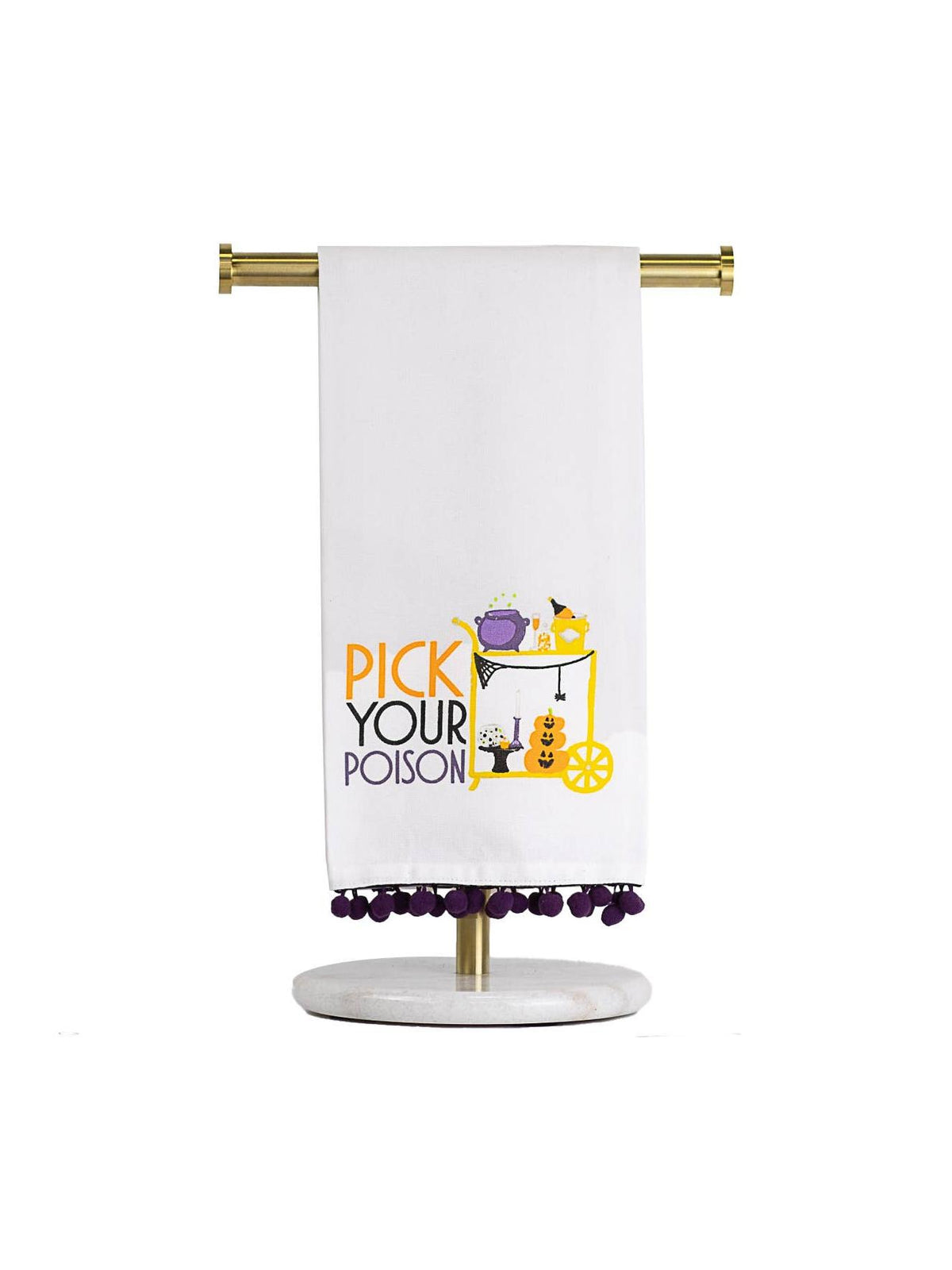 Pick Your Poison Pom Pom Hand Towel