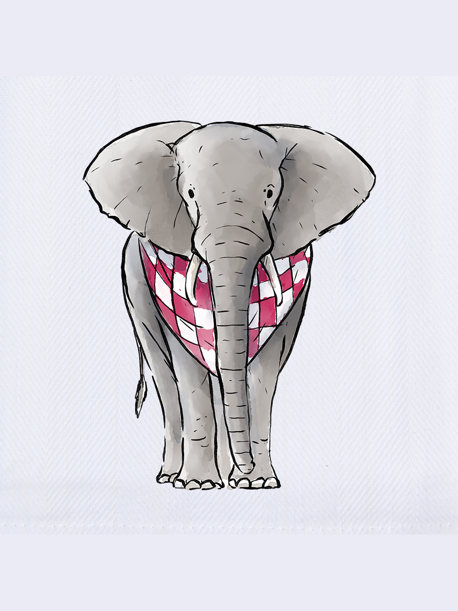 Elephant Front Tea Towel