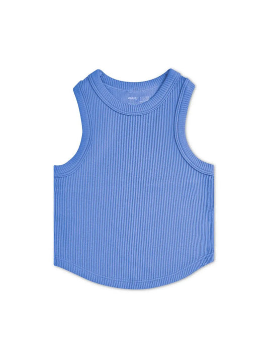 Racer Back Cropped Ribbed Tanks