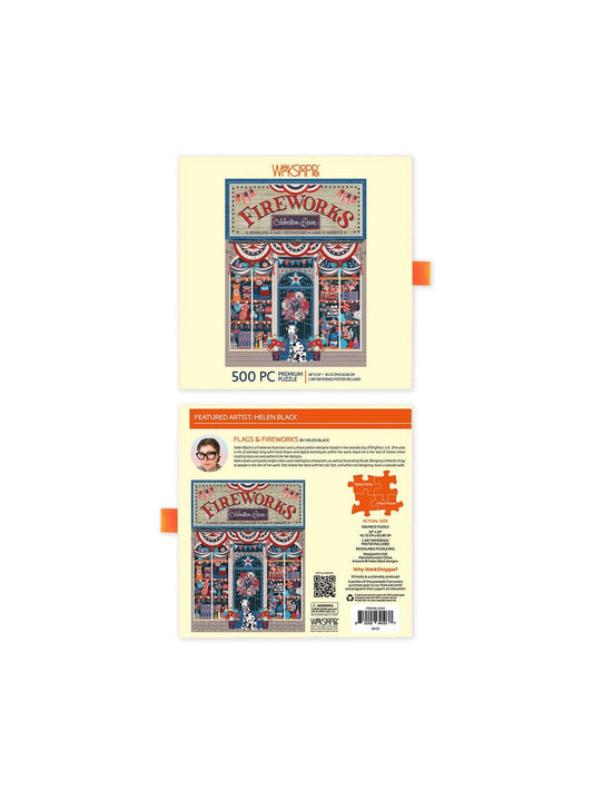 Flags & Fireworks 500 Piece Puzzle