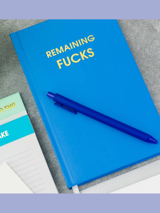 Remaining Fucks - Bright Blue Hardcover Journal Bright Hardcover