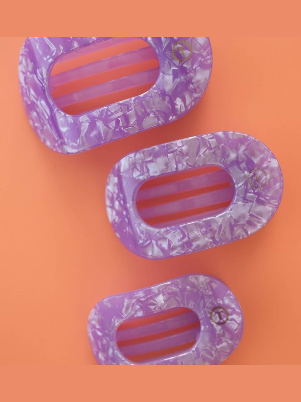 Flat Round Hair Clip | Large | Lavender Mist